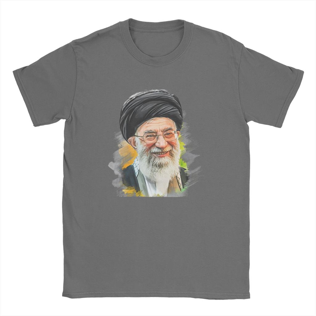 SSeyyed Ali KKhamenei  TShirt Beach T Shirts Adult Pure Cotton Crew Neck Oversize Top Tees ShortSleeved Streetwear Tops