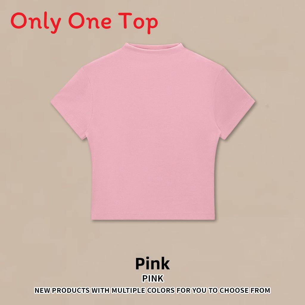 Streetwear Basic T Shirt With Small High Collar For Casual And Sports Use