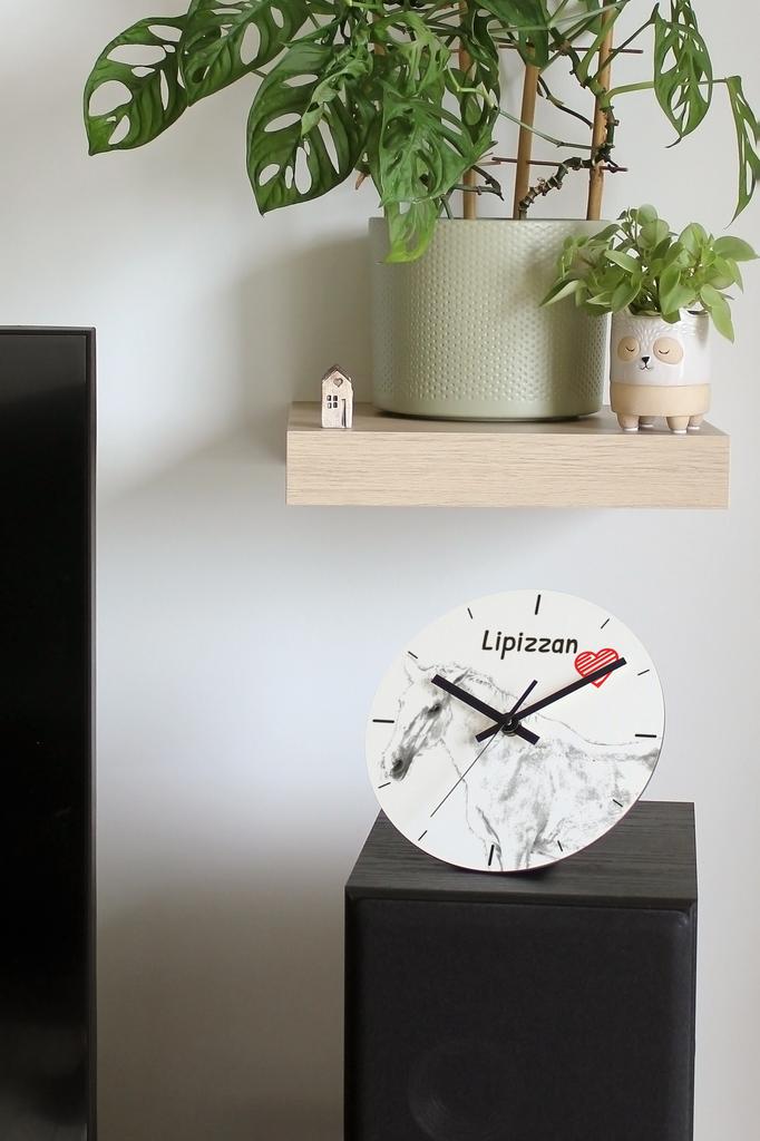 Lipizzan – Wall clock with a horse, shelf clock with a print | Art-Dog