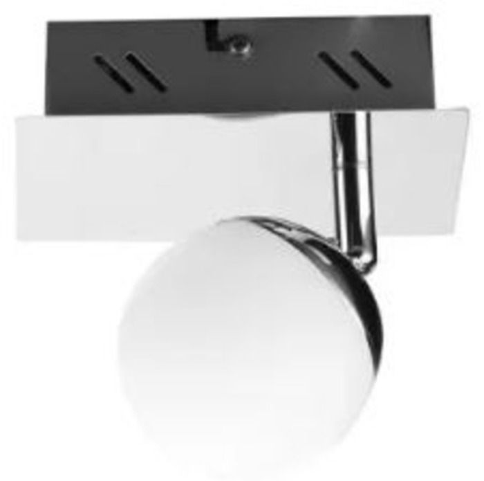 Spot LED - Patara-2 - 1x4W - Chrome - Verre dépoli - Éclairage chaleureux