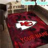 Custom Name Chiefs Helmet  Rug, Office Rug, Chair Rug, Carpet for Living Rooms, Doormat Game Rug Home Decor Christmas Gifts