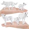 High Quality Pvc Arctic Wolf Figurine Set Including Howling And Standing Wolves