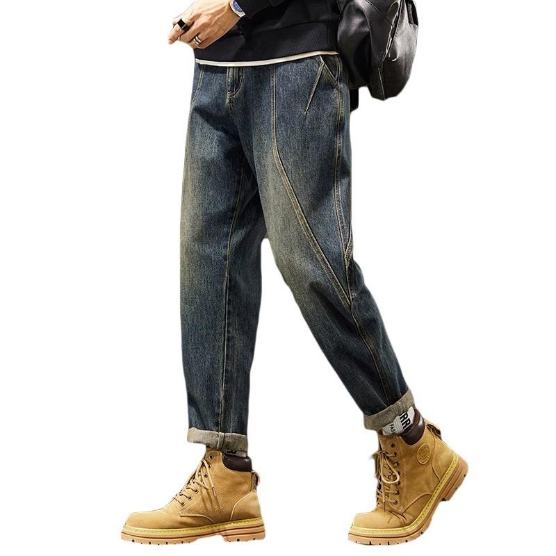 Tooling Jeans Men's Spring and Autumn Tide Brand Straight Loose Cone New American Retro Casual Trousers
