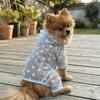 Thin Breathable Dog Sunscreen Clothes Butterfly Pattern Dog Cooling Jumpsuit  Summer Season