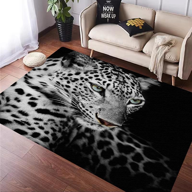 Rose leopard print carpet African cheetah room decoration Large Area Rugs Living Sofa Doormat Non Slip Hallway Balcony Floor Mat