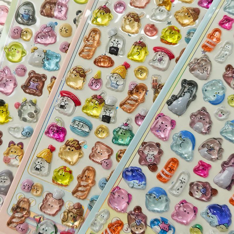 3D Embossed Animal Series Sticker Cute Decor For Handcrafts, Notebooks, Device Embellishment & Gifts Anime Worlds Store