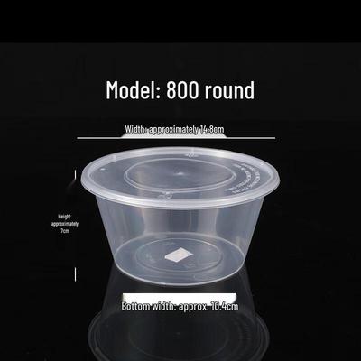 Zebian Disposable Round Meal Container
