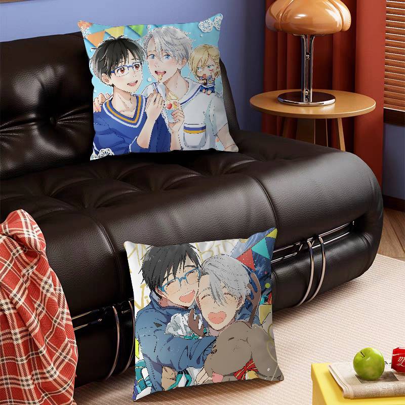 Anime Y-Yuri On Ice Cushion Cover 30x50 Polyester Sofa Cushions Decorative Throw Pillows Home Decoration Pillowcover