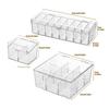 Clear Card Storage Box With Adjustable Dividers For Home Offices Organization And Small Items Large Capacity Container