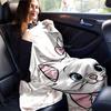 1pc Disney Aristocats Marie Pink Bow Blanket Soft Throw for Home Decor, Couch Cover, Travel