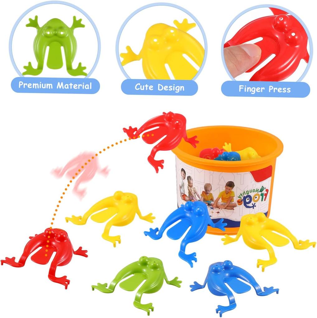 10/20Pcs Jumping Frog Bounce Fidget Toys For Kids Novelty Assorted Stress Reliever Toys For Children Birthday Gift Party Favor