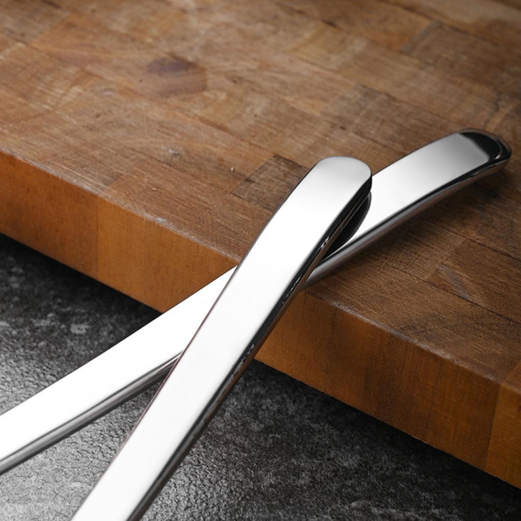 Stainless Steel Dessert Spoon Long Handle Tea Coffee Stirring Spoons Kitchen Mixing Spoon for Dessert Milkshakes Salad