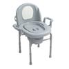 Bedside Commode Toilet Chair 3 Height Adjust Portable Toilet Chair with Backrest for Elderly Pregnan