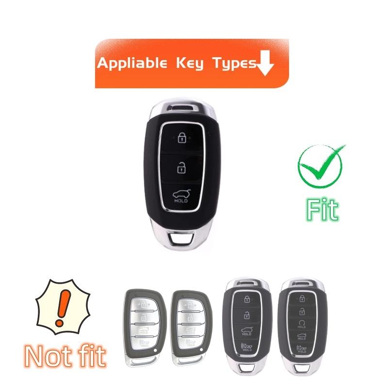 Capa TPU para chave de carro, capa completa, capa para Hyundai Santa I30 IX35 Encino KONA Solaris Azera Grandeur Elantra Accent Fe