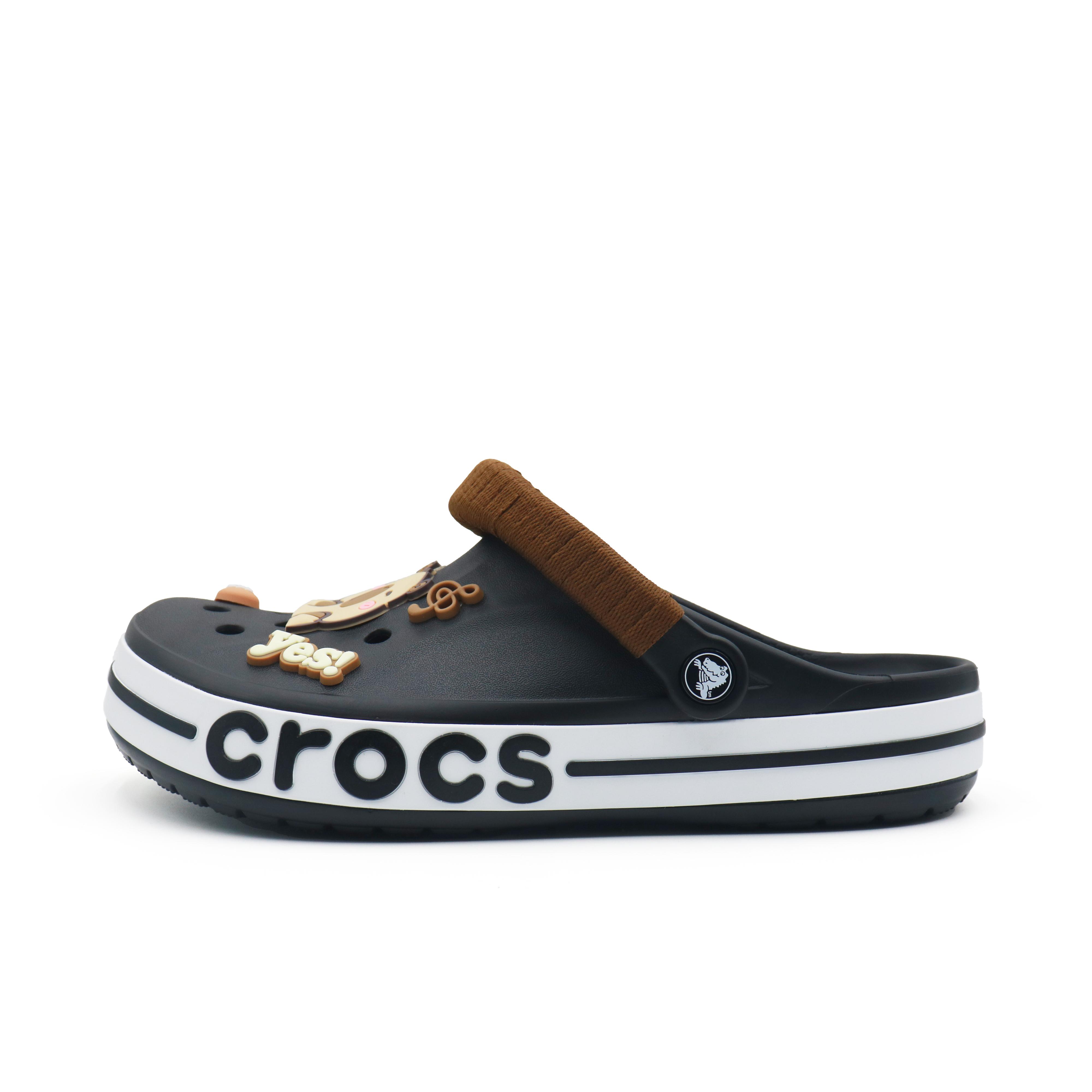 

Crocs Bayaband EVA GREAT WALK Xiongtu Caramel Capi Comfortable and Versatile Home Casual Hole Shoes Unisex Black 45-46 чёрный