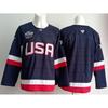 Mens NHL Team USA Hockey Jersey Premium Embroidered Retro Style Long Sleeve Sport Shirt