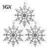Large Plastic Snowflake Ornaments 10cm 3Pcs Christmas Tree Snowflakes Ornaments, Glitter Hanging Decorative for Season Decorations Winter Wonderland