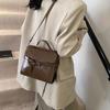 2025 new retro oily small square bag high-end niche handbag versatile simple shoulder bag oblique span bag