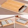 Thickened Wooden Cutting Board Non-Slip with Drawers Bread Cutting Board Natural Material Multi-Functional Cheese Board