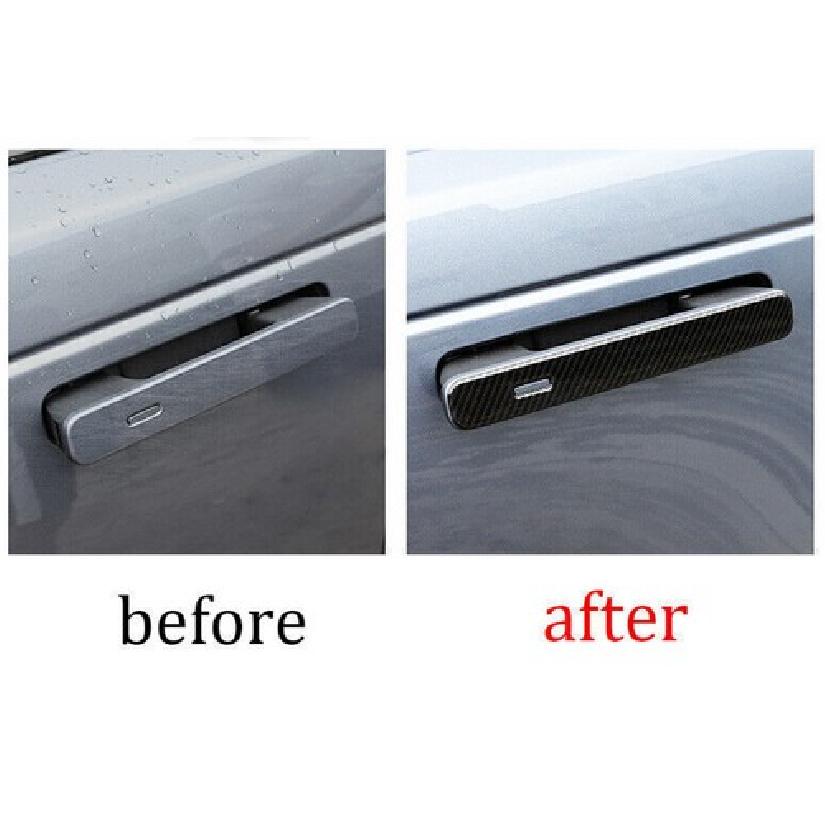 For Range Rover Velar 2018-2023 Carbon Fiber Exterior Side Door Handle Cover 4PC