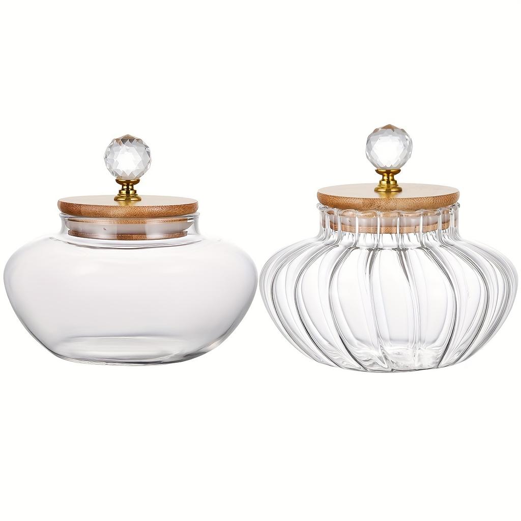 1 ks Skleněná těsnící dóza, Kulatá víceúčelová kuchyňská úložná nádoba, Opakovaně použitelná s výklopným víčkem, Konzervační nádoba na potraviny na bonbóny, obiloviny, svačiny, nakládanou zeleninu - Pouze ruční mytí