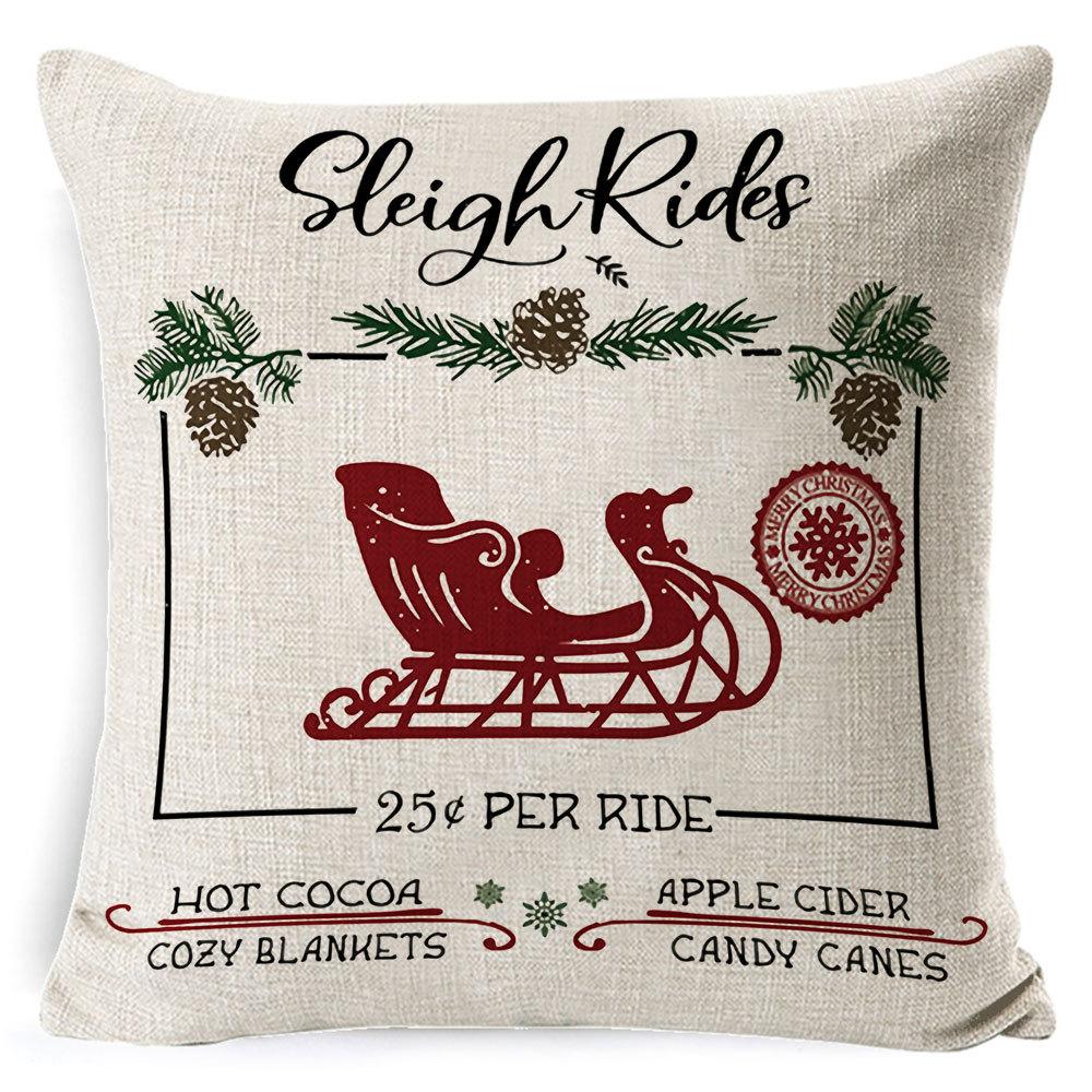 Home Furnishings Christmas Pillow Cover Nordic Plaid Linen Cushion Cover Sofa Cushion Cover