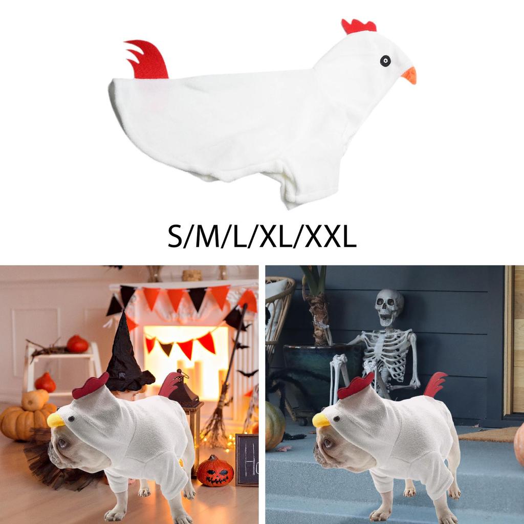 Dog Chicken Costume Halloween Animal Clothes Party Funny Realistic, Cute Lightweight Dress up Dog Clothes Small Medium Large Dog