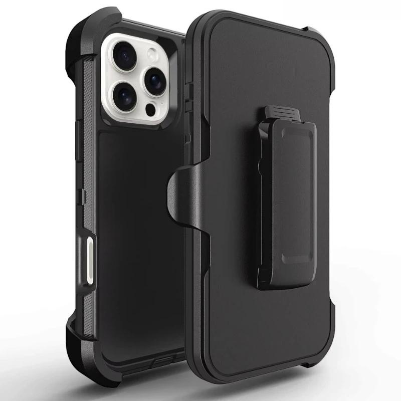 

360 Heavy Duty Rugged Armor Otter Defender Box Case для iPhone 16Pro Max Plus 15 14 13 12 16e Противоударный чехол с зажимом для ремня iphone 16