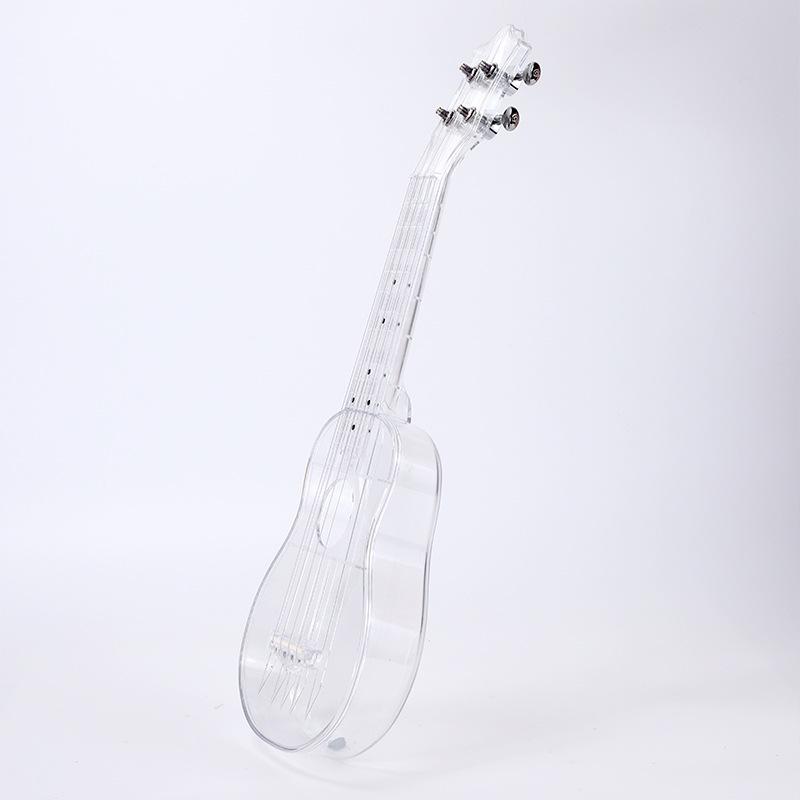 21-Inch Transparent Plastic Ukulele, Four-String Small Guitar for Beginner Students прозрачный