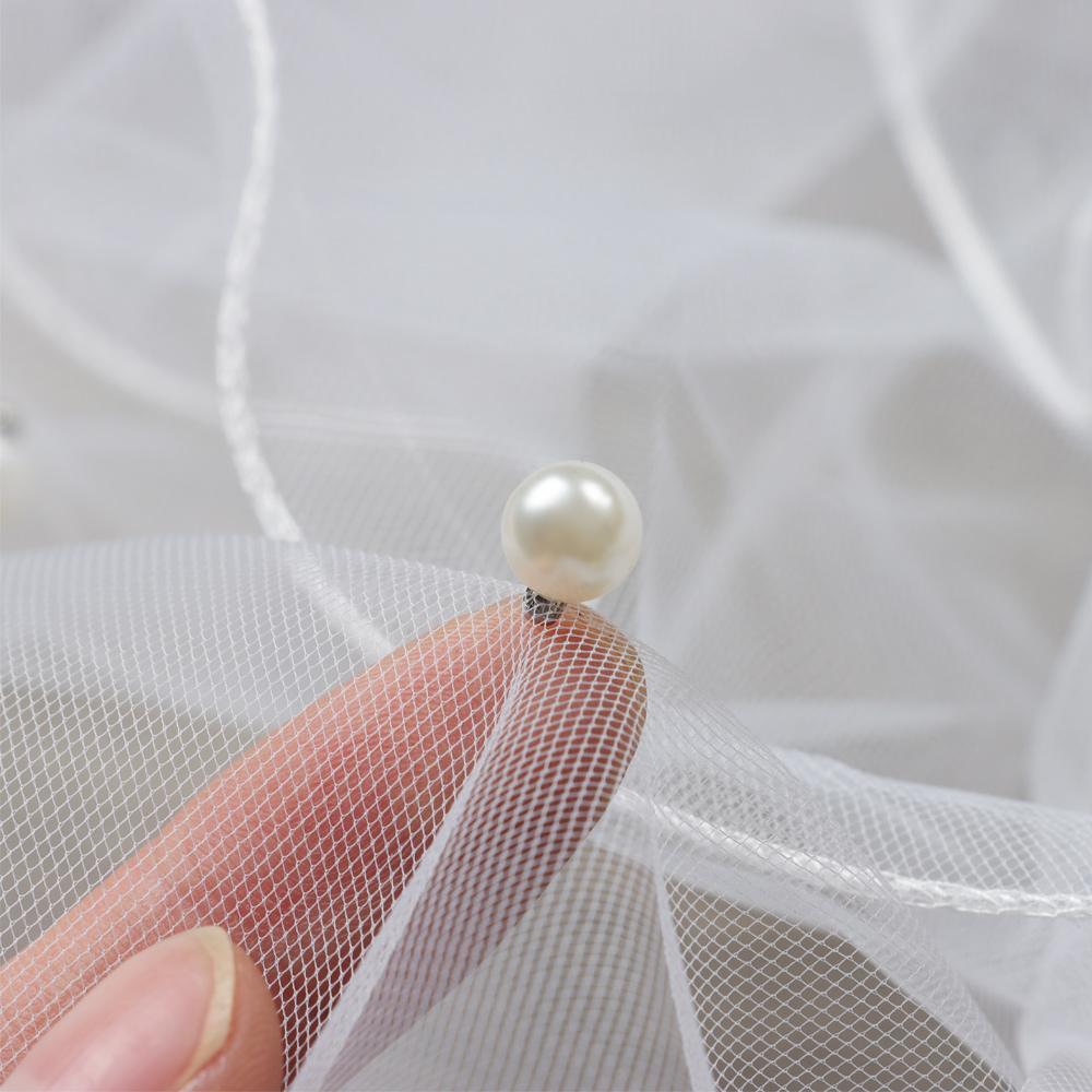Elegant Two Layer Short Simple Photo Veil With Comb Bridal Veil Wedding Veil Women's Tulle