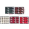 12pcs Elegant Holiday Display Ornament Traditional Flocking Christmas Sphere Ornament Festival Tree Decorations