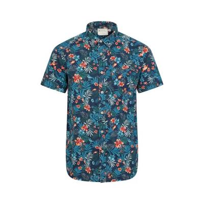 Men's Tropical Floral Short-Sleeved Shirt