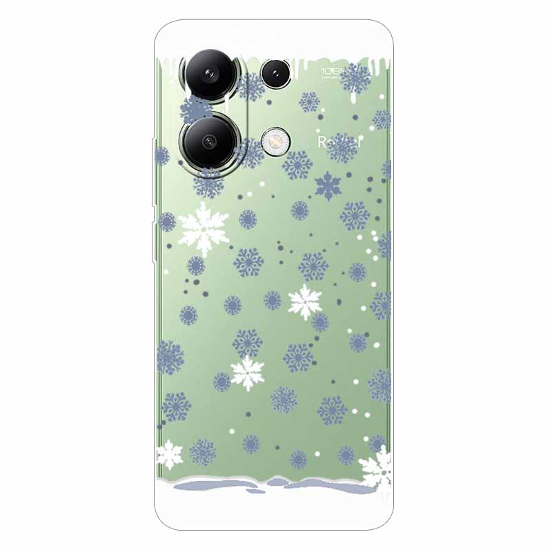 For Xiaomi Redmi Note 13 4G Case TPU Clear Soft Cute Girl Paint Cover For Redmi Note 13 4G Case Note13 Transparent Silicone