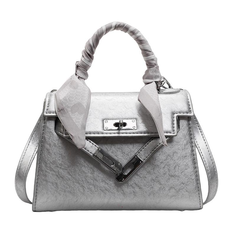 

Полосатая большая вместимость высокое качество мягкая прочная модная изысканная легкая для поездок на работу на открытом воздухе пляжная сумка кроссбоди на плечо маленькая квадратная сумка серебряный