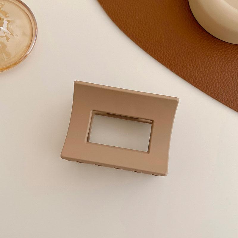 Kvinnlig Elegant Brun Beige Blomma Geometrisk Hårklo Dam Temperament Solid Hårklämma Tandad Hårnål Mode Håraccessoarer