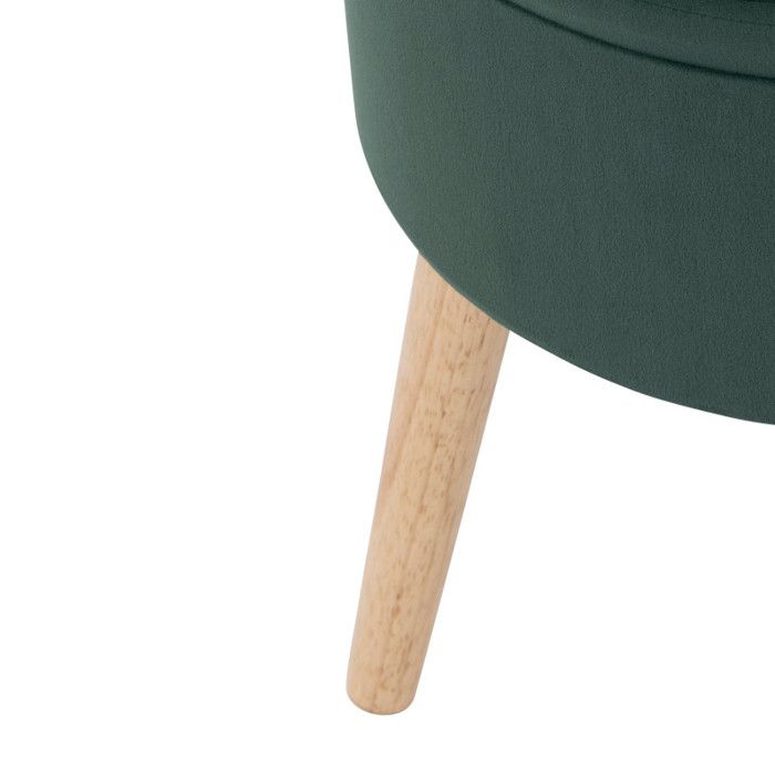 Atmosphera "Tess" Velvet Storage Stool - Jade
