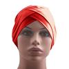 1Pc Hijab Breathable Solid Color Female Head Wrap Cross Forehead Polyester Headwrap Women's Turban