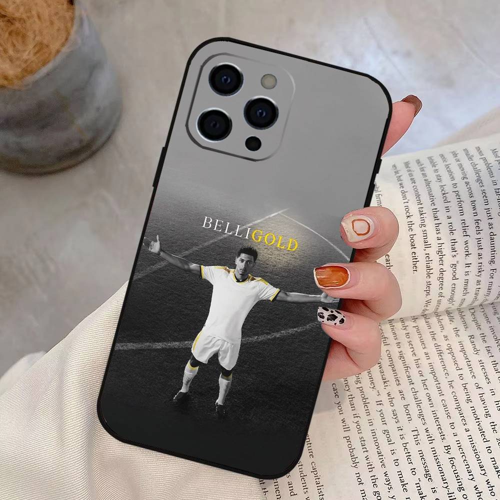 

Football J-Jude B-Bellinghams Phone Case For iPhone 17, 16,15,14,13,12,11 Plus,Pro Max, Others Soft Black Cover iPhone16Plus