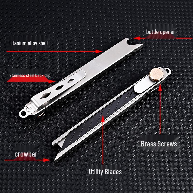 Titanium Alloy Utility Knife - Sharp Carving & Wallpaper Cutter for Office Supplies