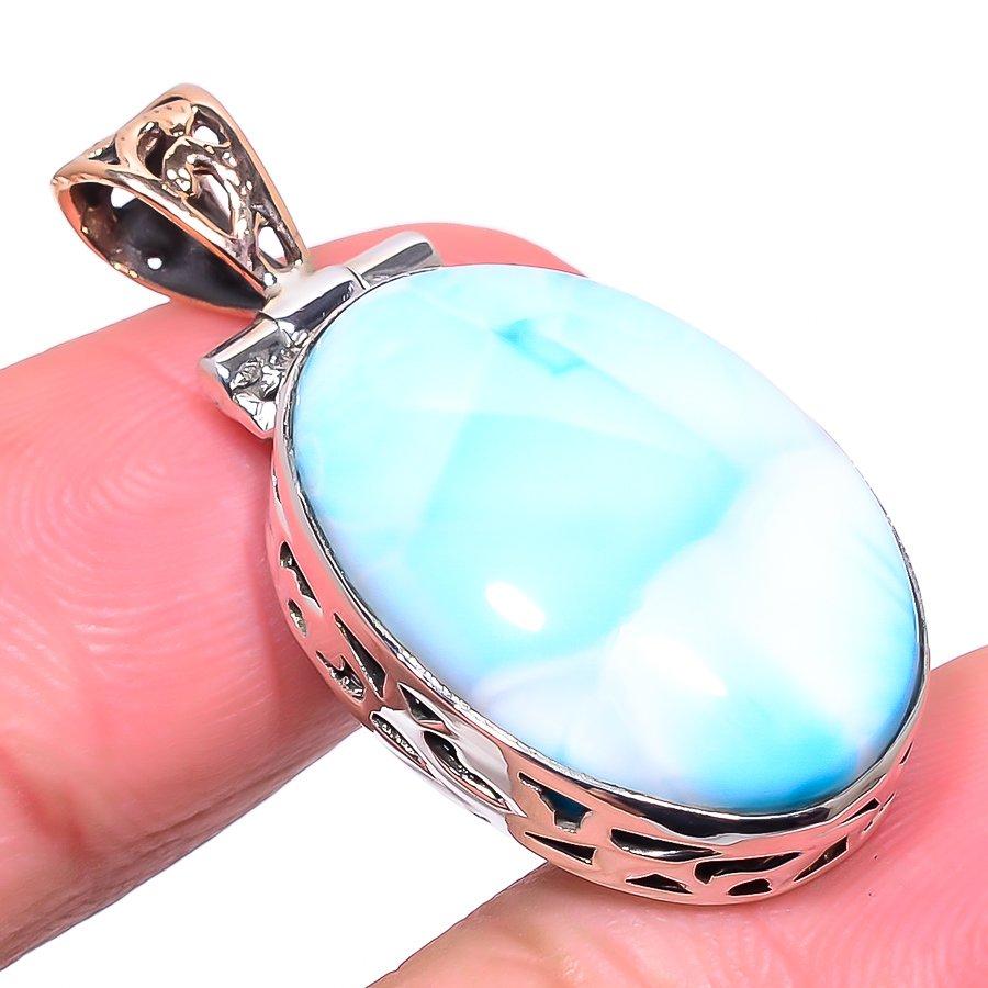 

Підвіска Natural Republic Larimar 925 проби з суцільного срібла 1,46 дюйма g8C21