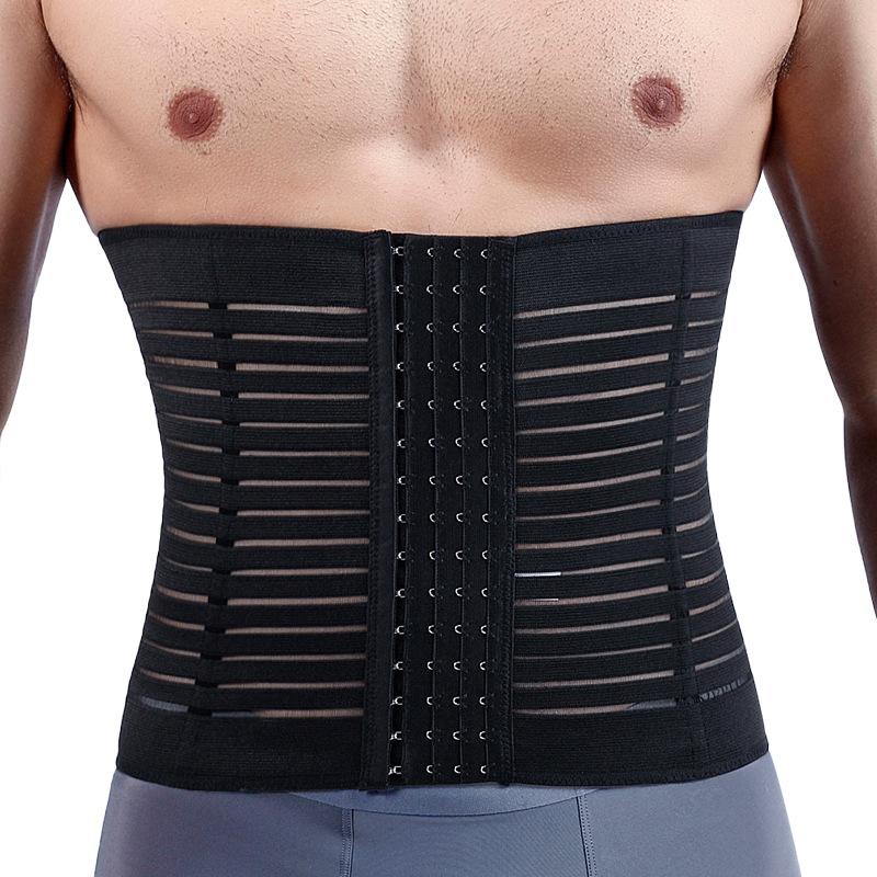 OEM Men Reduced Belly Shaping Body Weight Loss Waist Trimmer Belt Waist Trainer Slimming Belt M чёрный
