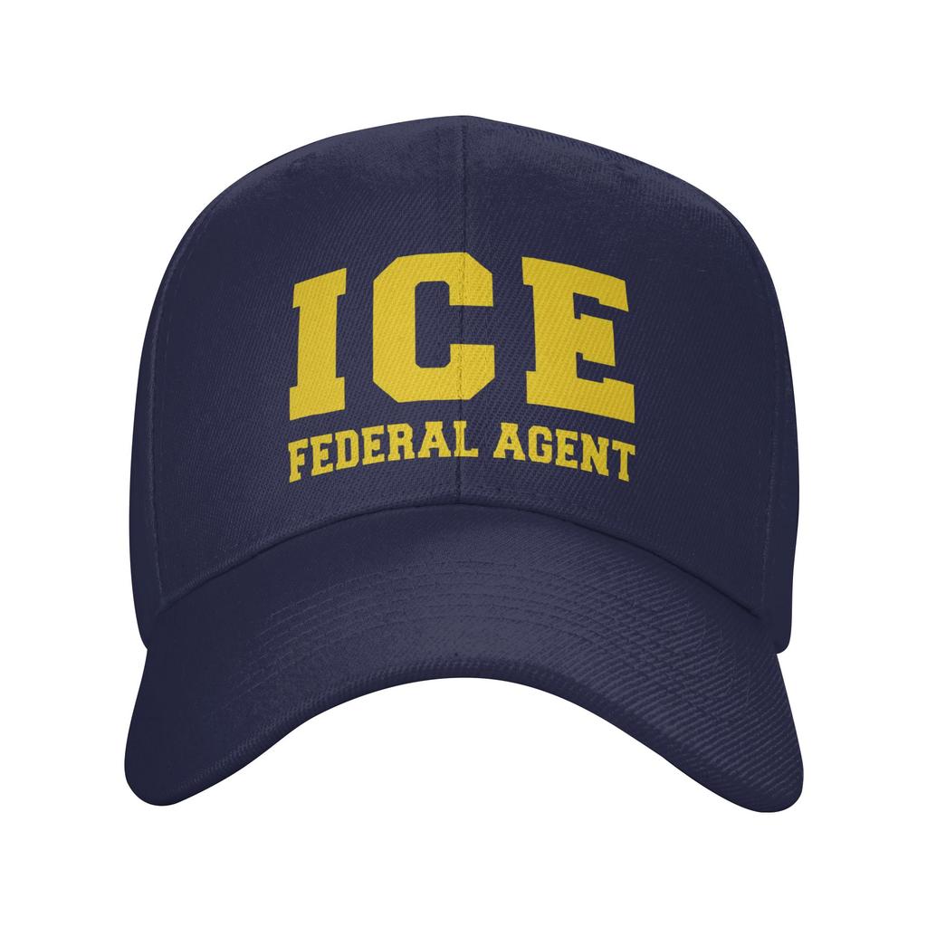 ICE Federal Agent Immigratio Sun Baseball Cap Spring Unisex Men Print Trucker Hat Hot Sale y2k Retro Outdoor Gym Baseball Caps