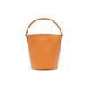 Épure Solid Color Snap Closure Leather Bucket Bag Women Shoulder Bag Beige 10161HYZ222