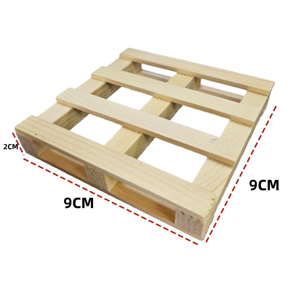 1 szt. Podstawki z drewnianych palet Podkładka pod doniczkę na gorące i zimne napoje Mini drewniana paleta Podstawki pod napoje