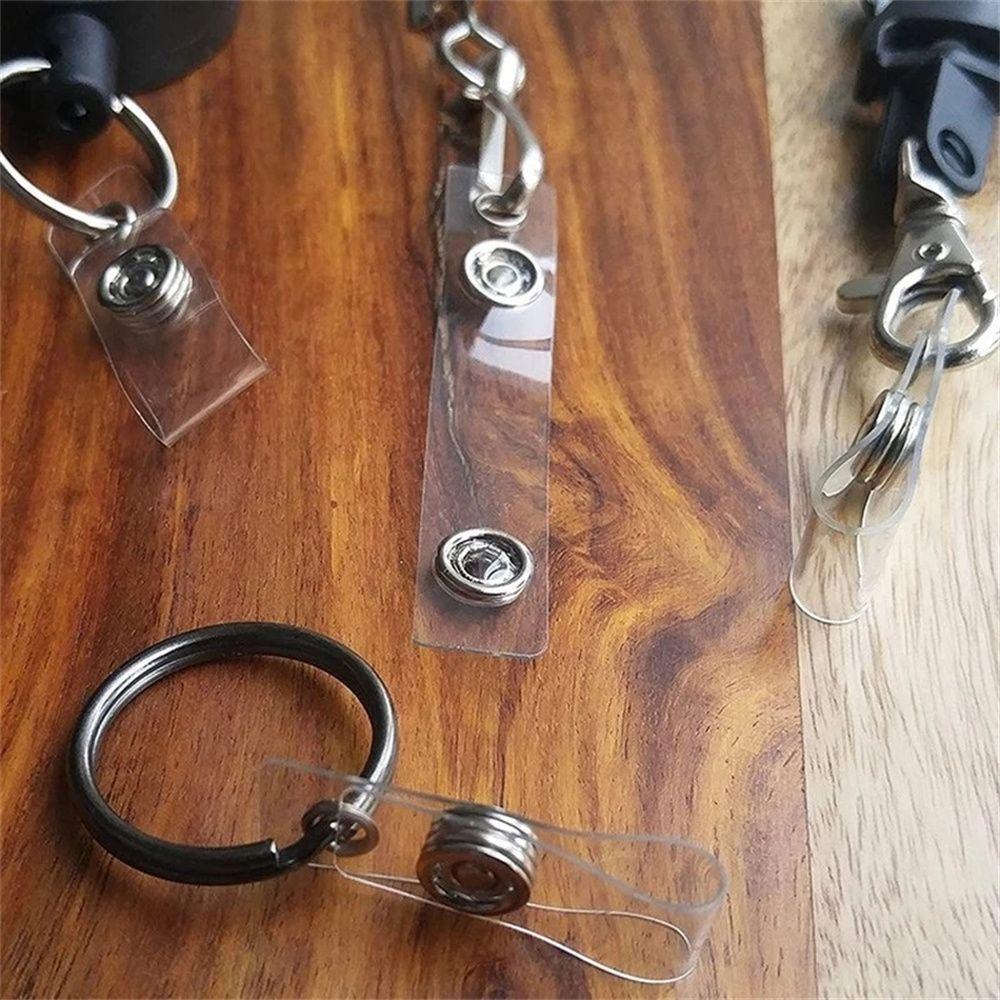Badge Holder Transparent ID Card Holder Card Holder Lanyard Card Holder Buckle Name Card Keychains