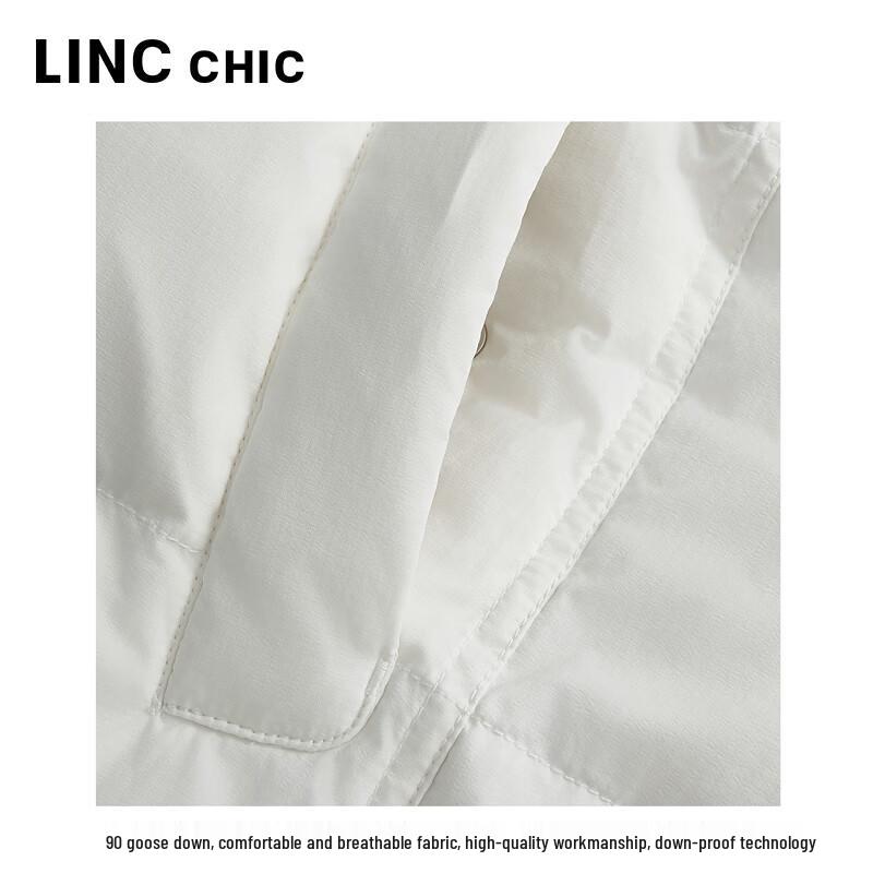 Jinyujie Women's Loose Fit Mid-Length 90% Goose Down Puffer Jacket