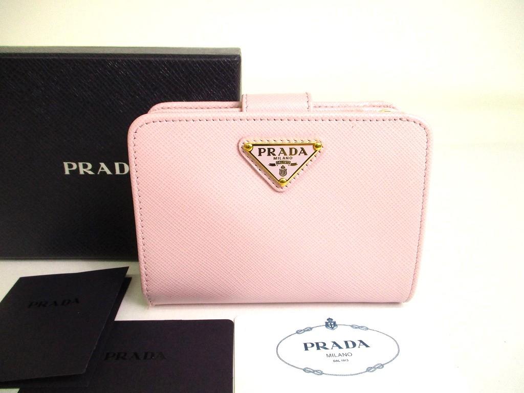 

Автентичний шкіряний гаманець PRADA Saffiano Light Pink Compact Wallet #a014 Refurbished