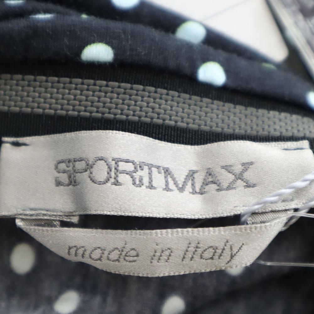Sportmax Made In Italy Dot Pattern One Piece M Charcoal Black Polka Dot Women Used