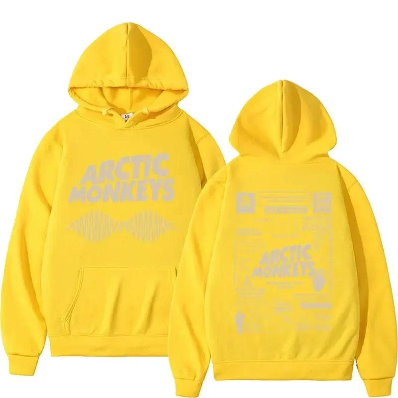 Retro Arctic Monkeys Music Tour Double Sided Print Hoodies Men Women Harajuku Sweatshirt Oversized Y2K Hoodie Streetwear