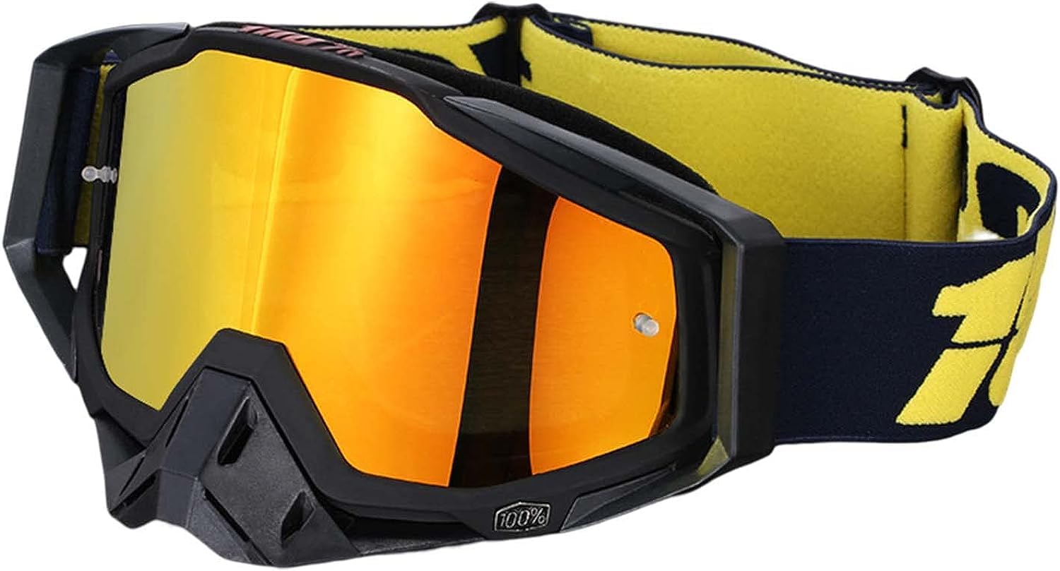 

DHAEYE Motocross Goggles, Lenses, Biking, Climbing, Flexible, Dustproof, Windproof, Shockproof, Wide View, UV Protection,